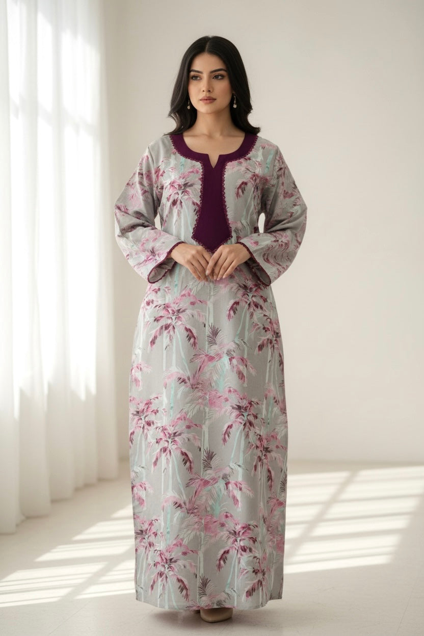 Women's Floral Long Nightwear Dress