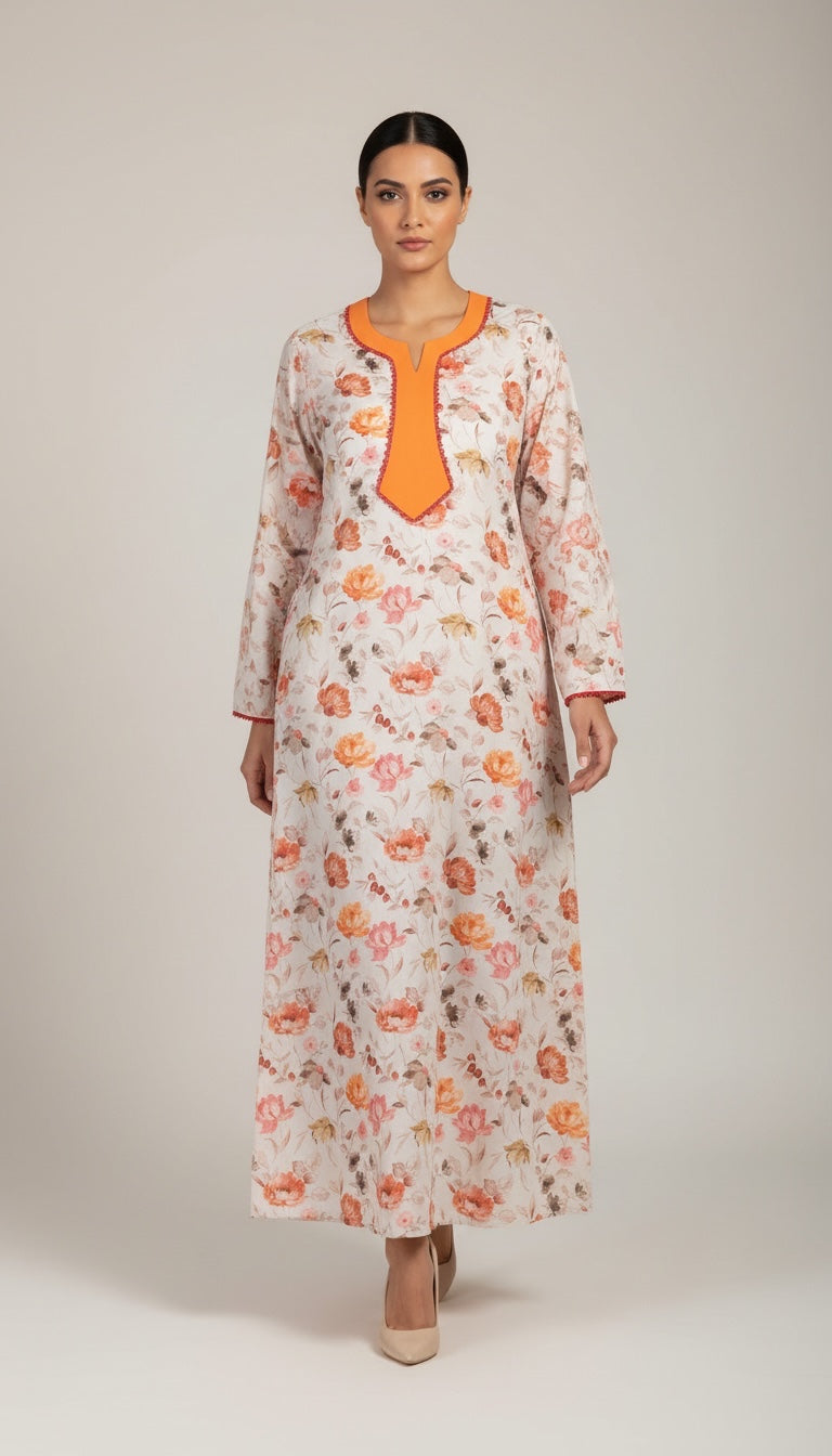 Women's Floral Long Nightwear Dress
