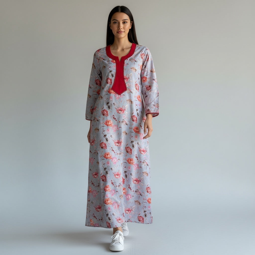 Women's Floral Long Nightwear Dress