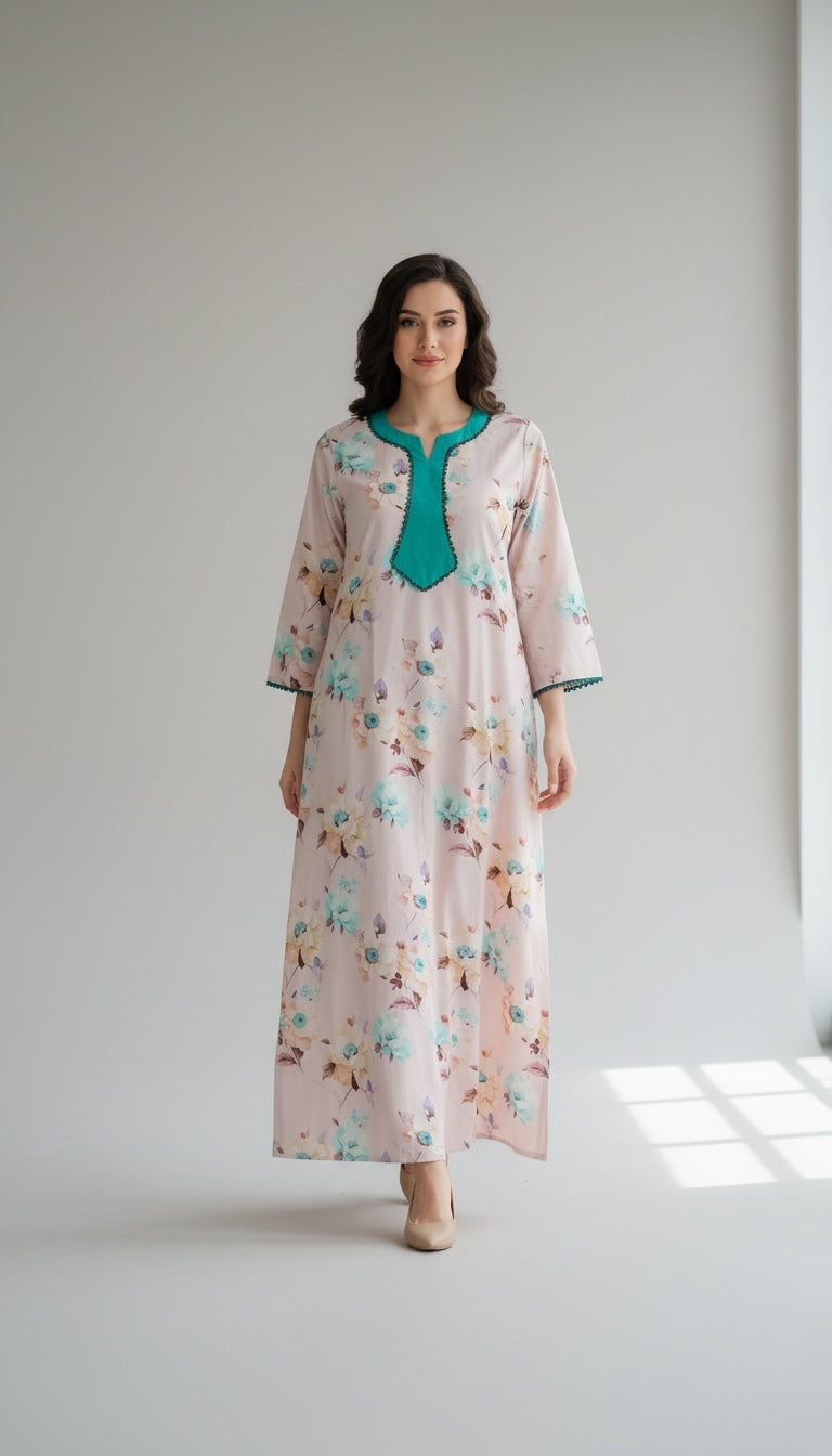 Women's Floral Long Nightwear Dress
