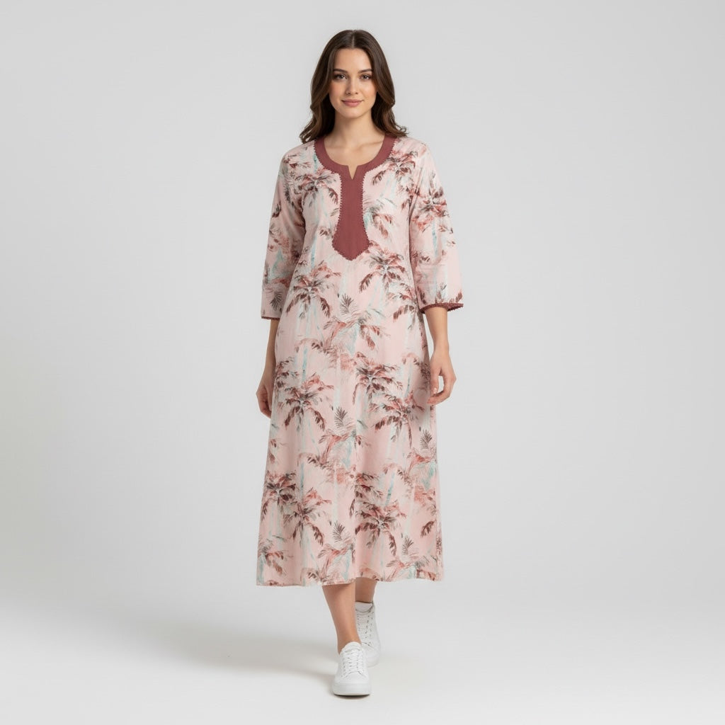 Women's Floral Long Nightwear Dress