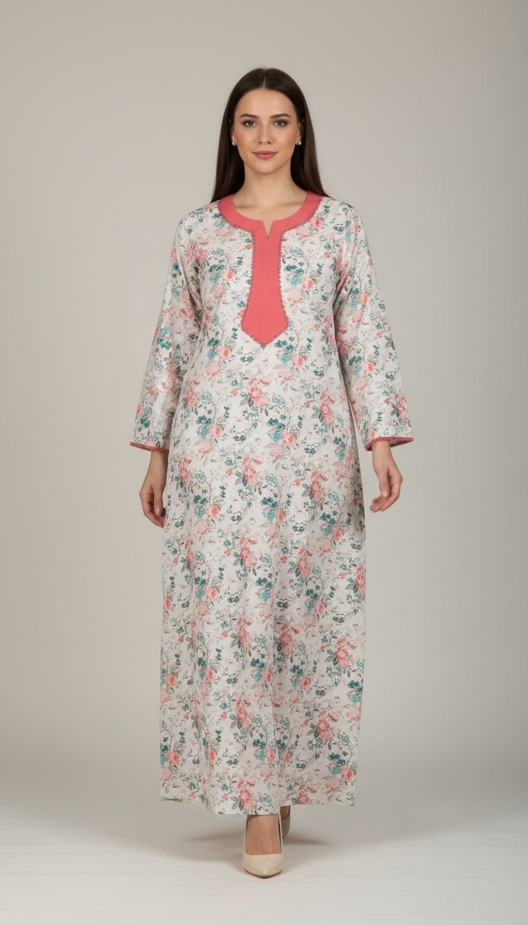 Women's Floral Long Nightwear Dress